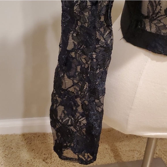 *Rare* Vintage Black Lace Open Back Corset Crop Top - Picture 4 of 15